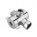 3-Way T-Adapter Valve for Toilet Bidet Shower Head (1/2 in)