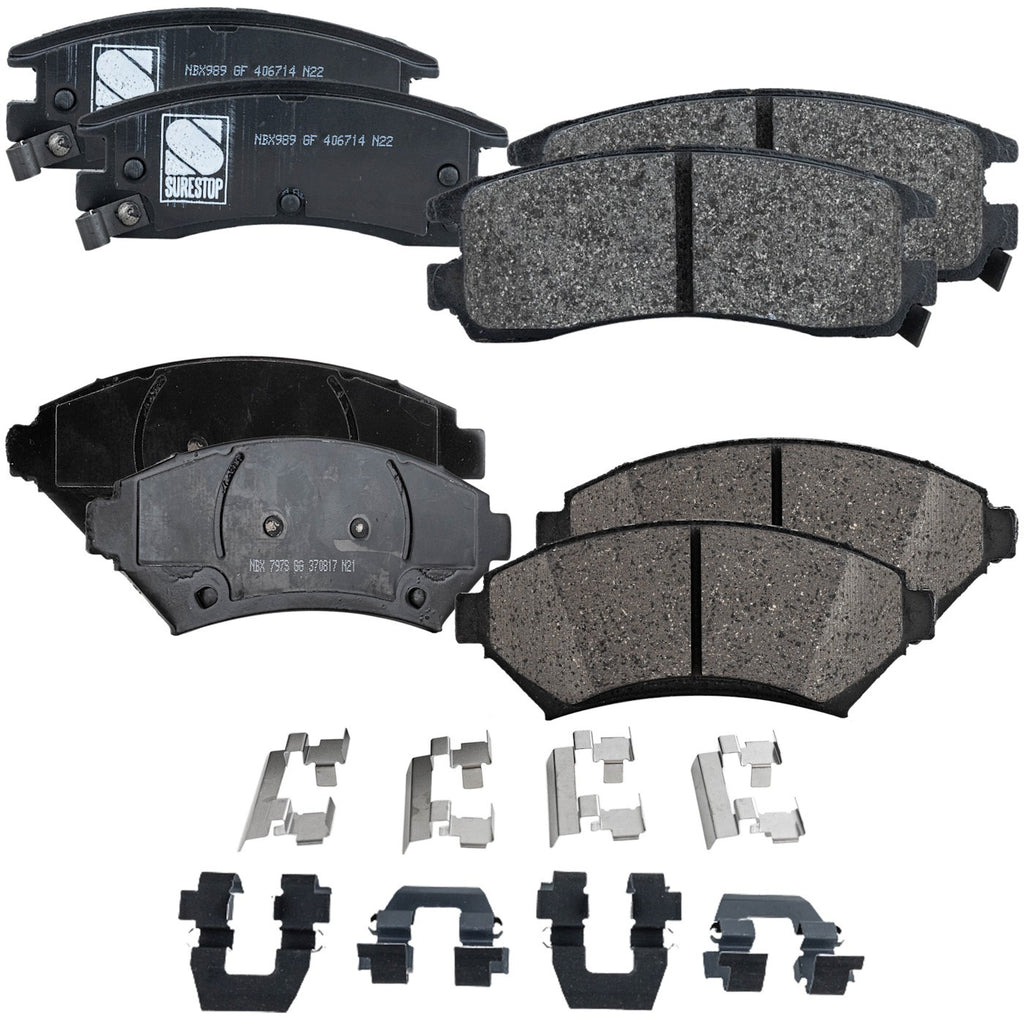 Set of 4 Brake Pads for Olds Le Sabre Buick LeSabre Pontiac Bonneville