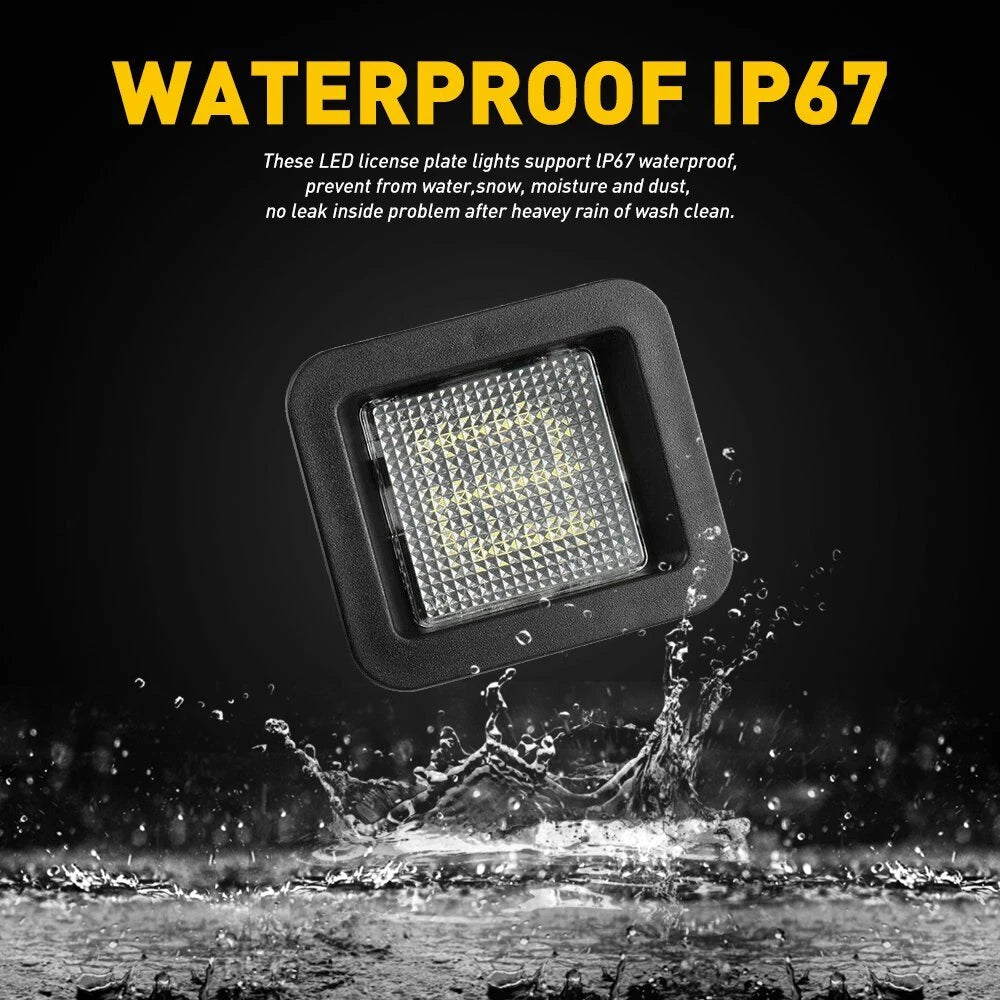 2X LED Smoke License Plate Light Bulbs for Ford F150 (2015–2022)