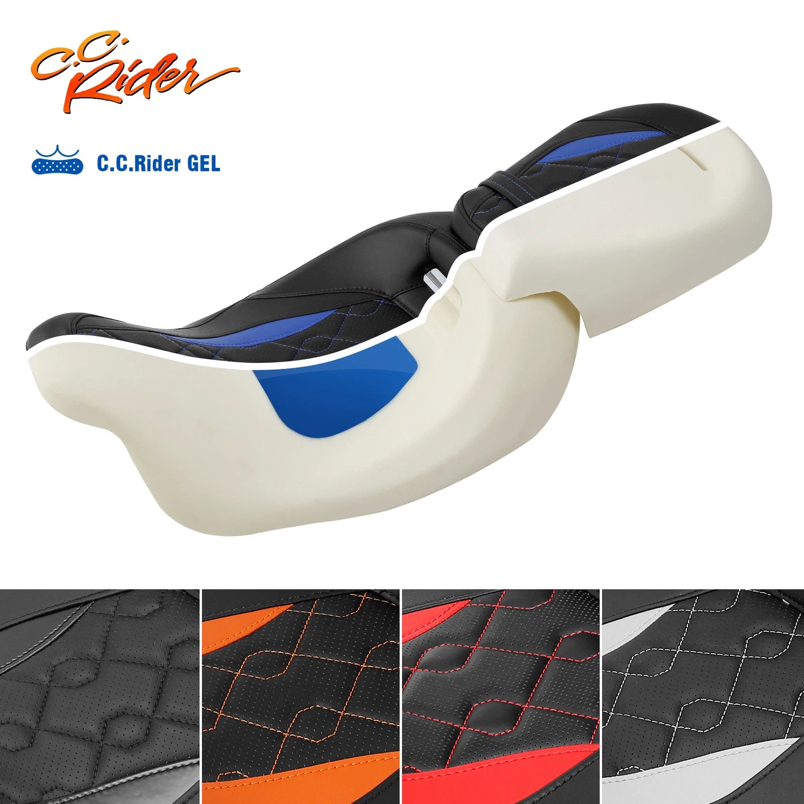 Gel Seat for Harley Touring CVO Street Road Glide (2009–2023)