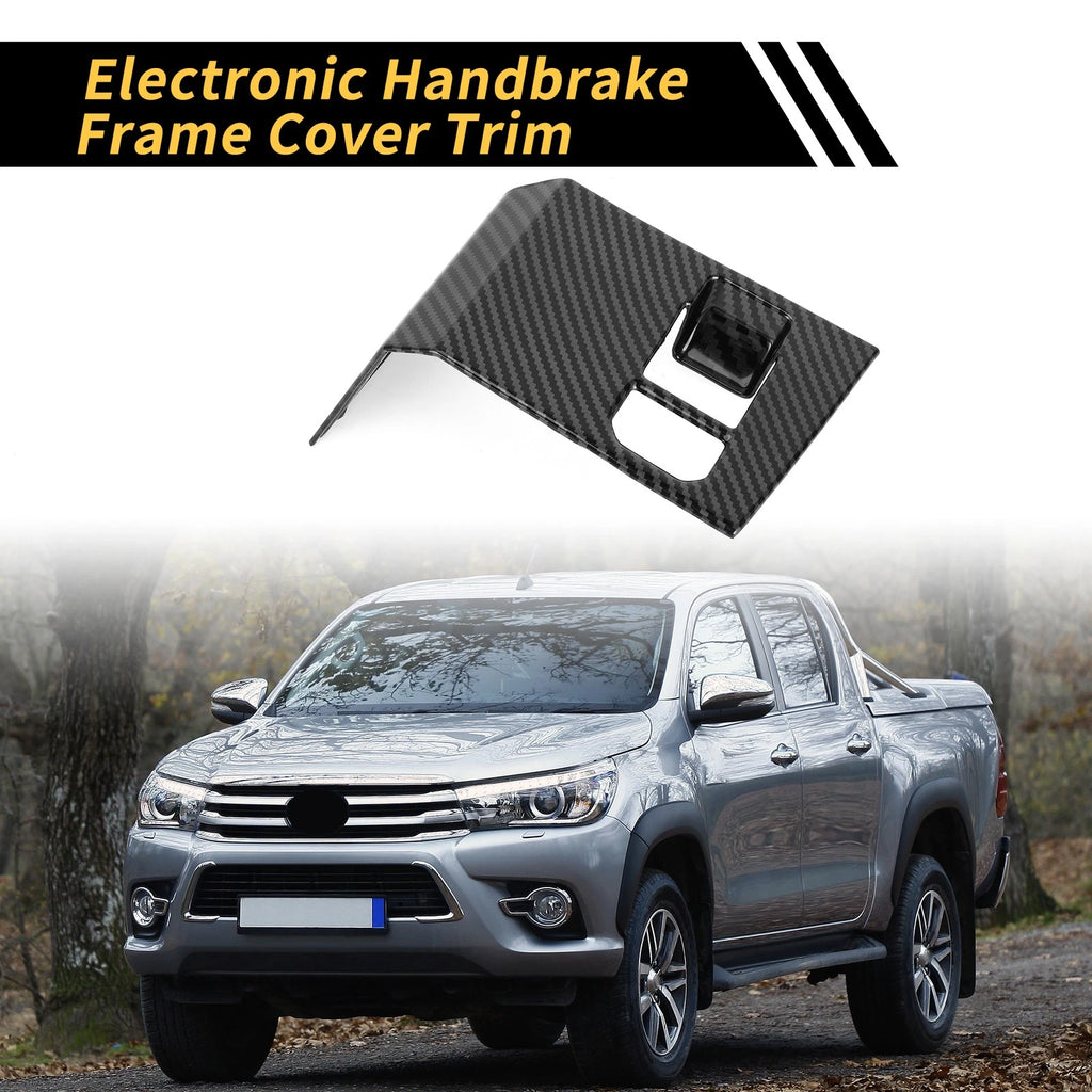Carbon Fiber Pattern Handbrake Frame Cover for Toyota Tundra (2022–2024)