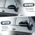 Pair Rearview Mirror Cover Overlay Gloss Black for Volkswagen Golf MK7 (2013–2020)