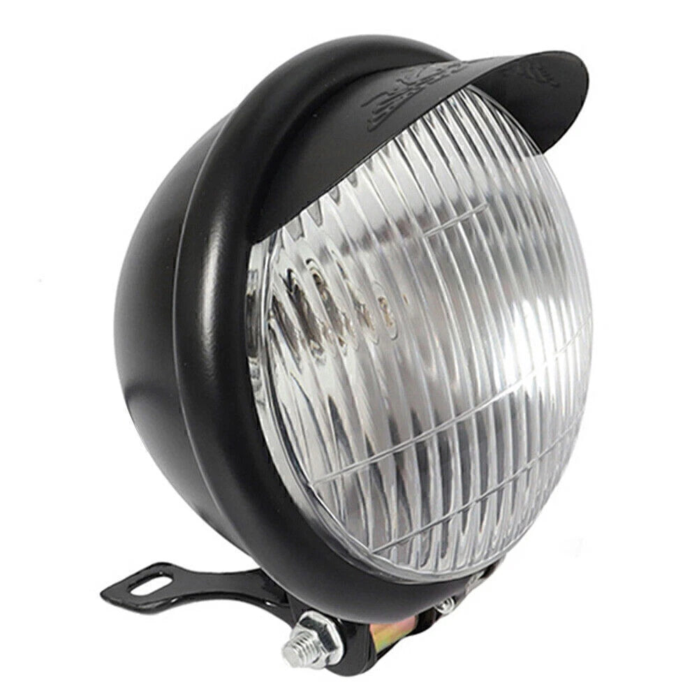 5'' Vintage Metal Front Headlight for Harley Suzuki Honda