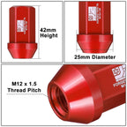 Set of 20 Closed End Lug Nuts M12 X1.5 25mm OD for
