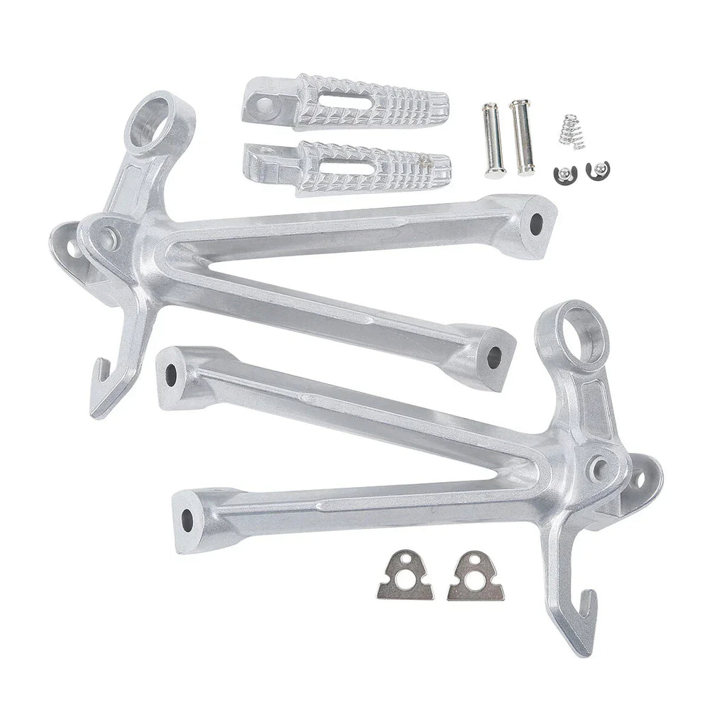 Rear Passenger Footrests Footpegs Bracket Set for Suzuki GSXR1000 (2007-2008)