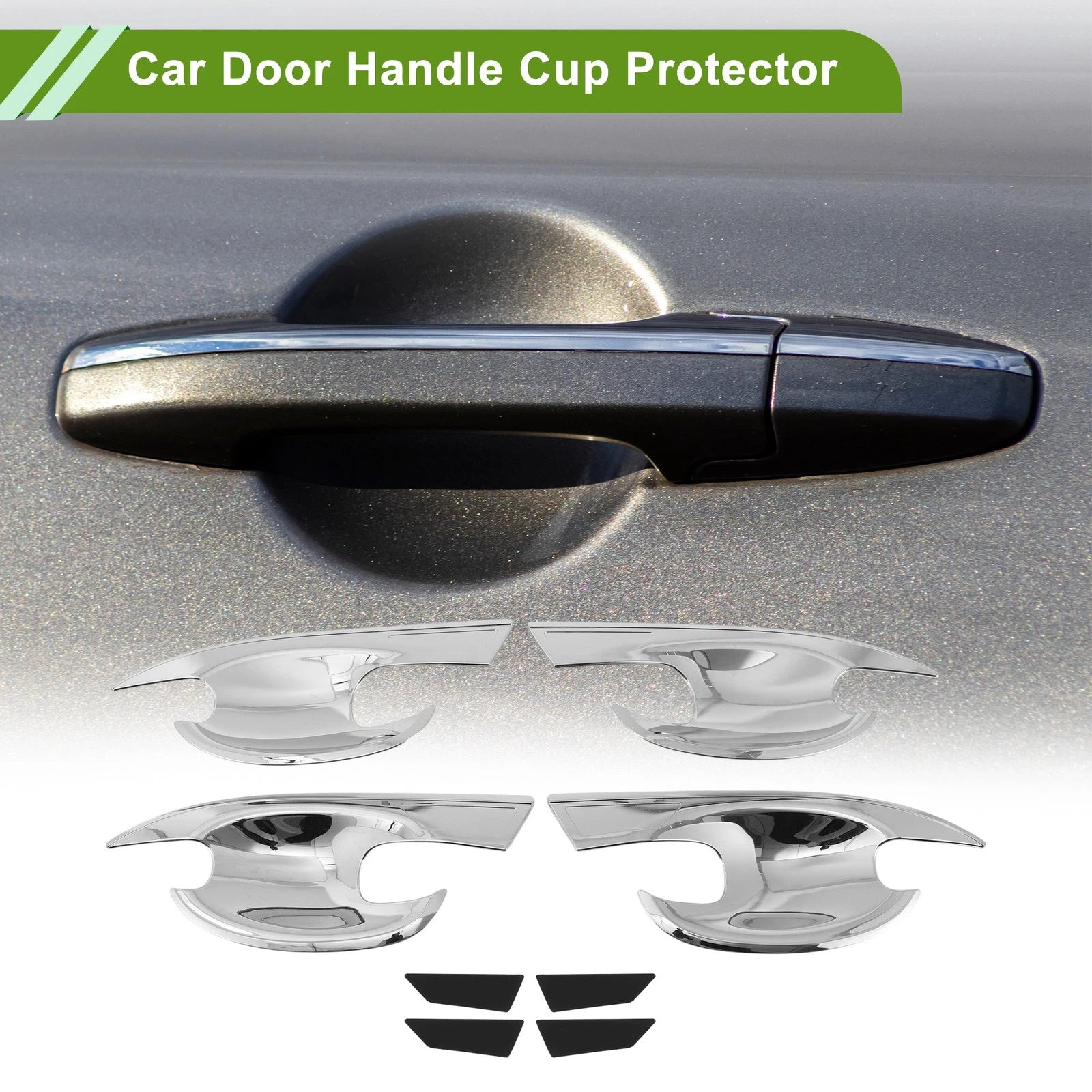 Set of 4 Chrome Door Handle Cup Protectors for Mazda CX-30 (2020)