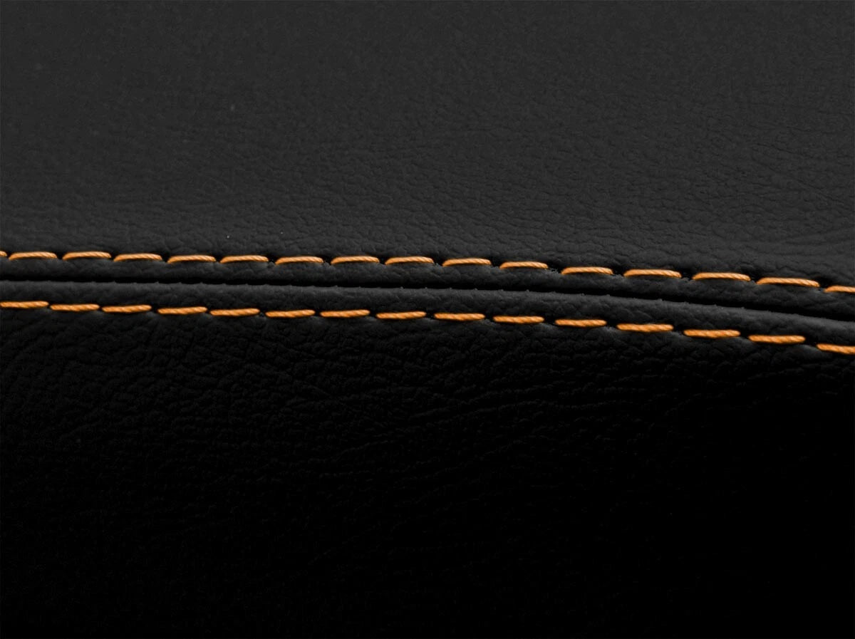Leather Console Armrest Bench Jump Seat for Dodge Ram (2013–2018) Orange Stitch