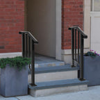 Steel Handrail Picket for Outdoor Steps (1 or 2 Step) - Black