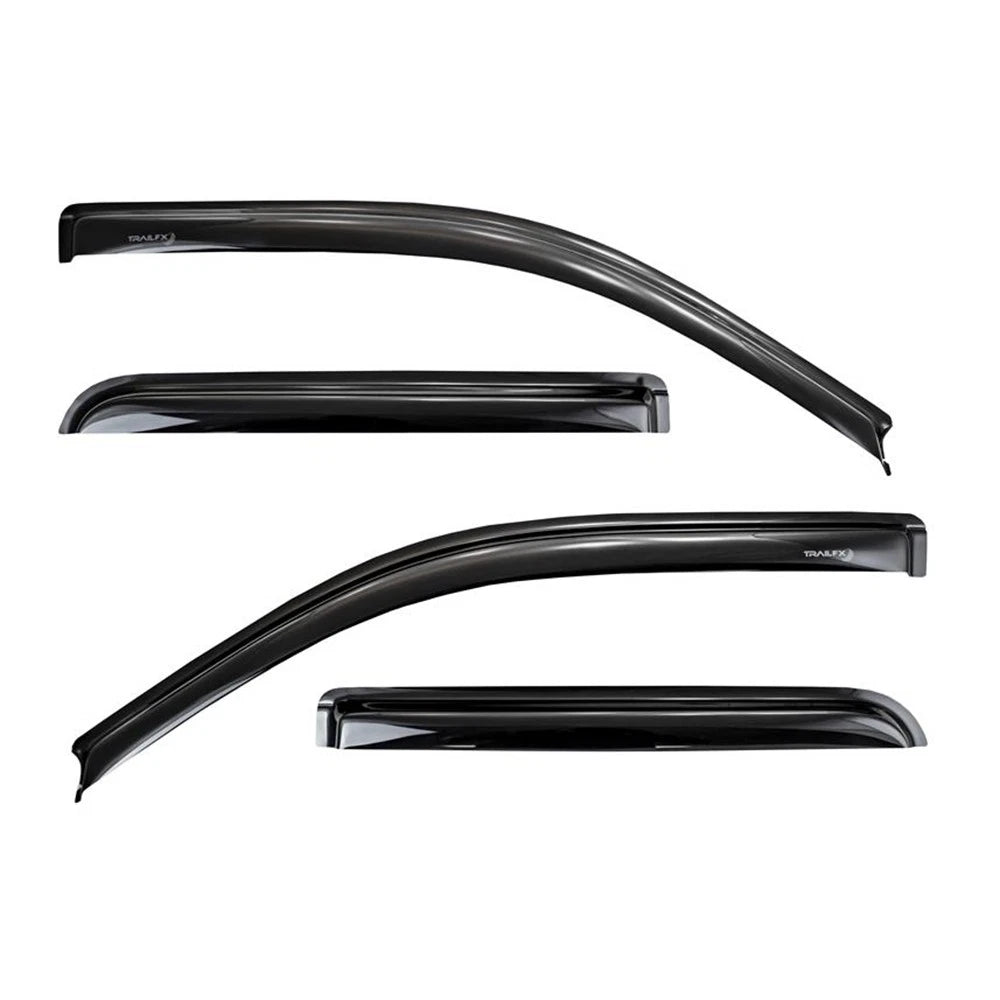 4pc Outside Channel Side Window Deflector for 2015-19 Ford F-150/250/350 Ext Cab