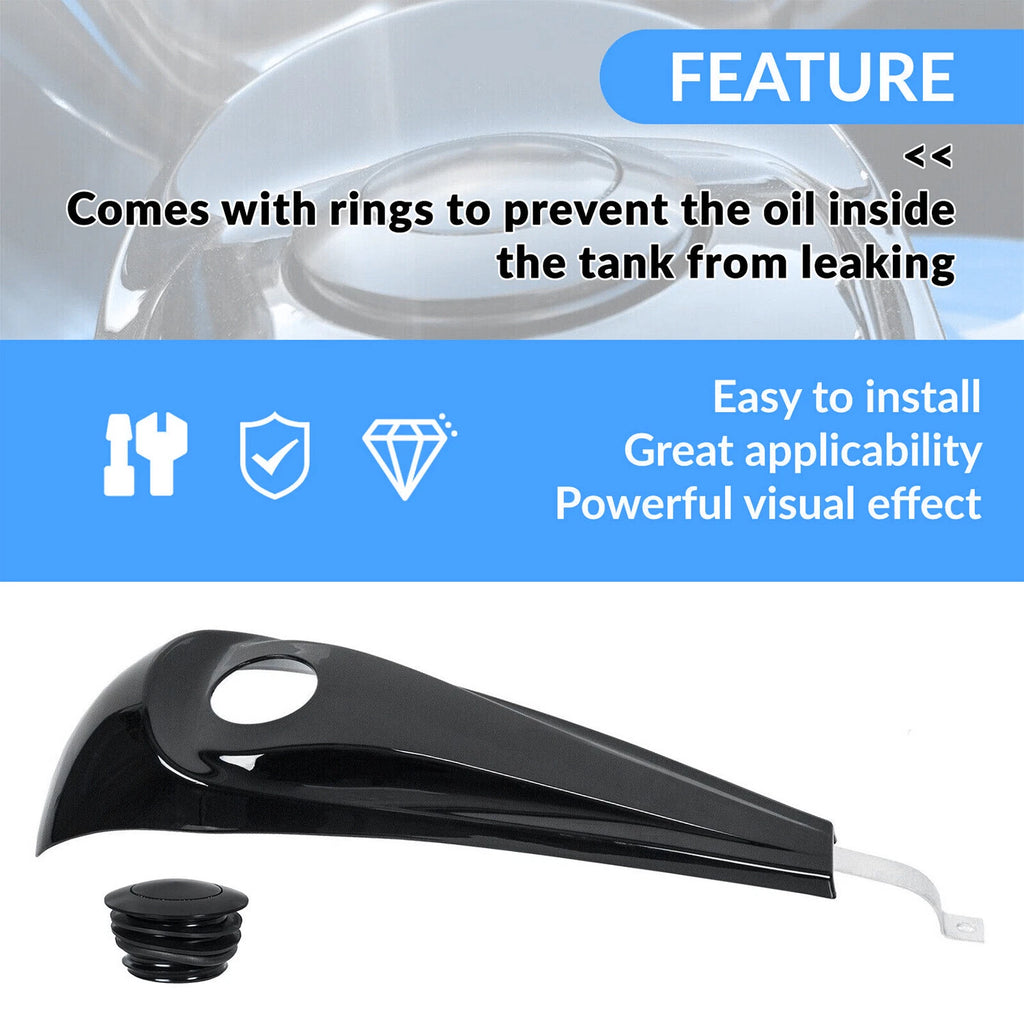 Fuel Console Gas Tank Cap Cover for Harley Electra Road Glide (2008–2023)