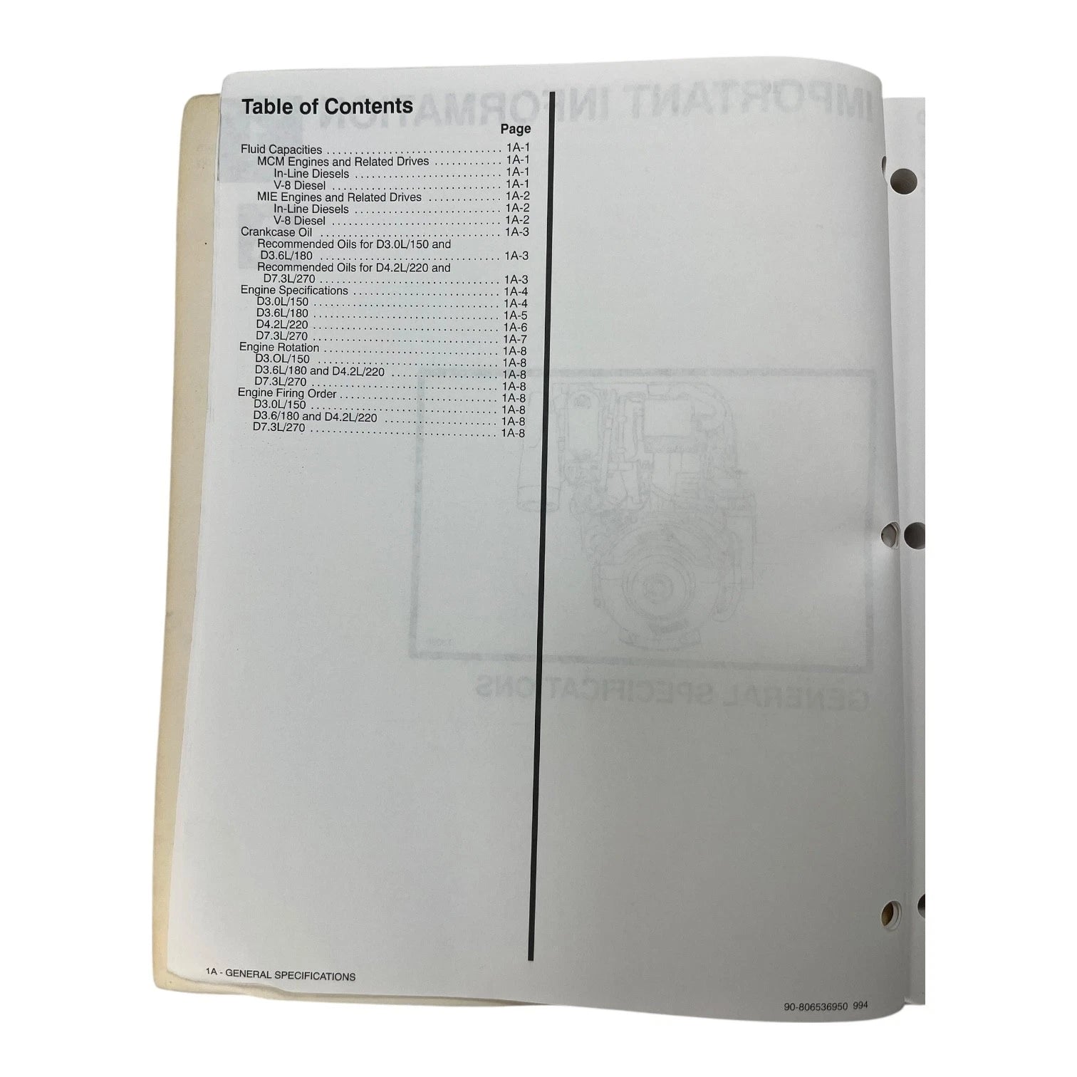 Technician's Handbook for Mercruiser Diesel Engines (1995) 90-806536950
