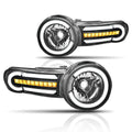 LED DRL Headlight for FJ Cruiser (2007–2014) w/ Chasing Turn Signal Lamp
