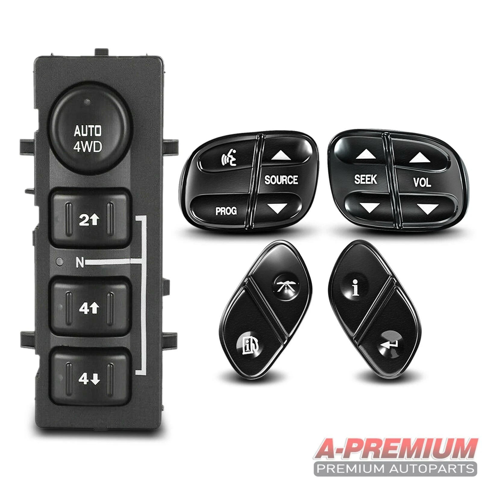4X4 Selector & Steering Wheel Control Switch for GMC Sierra