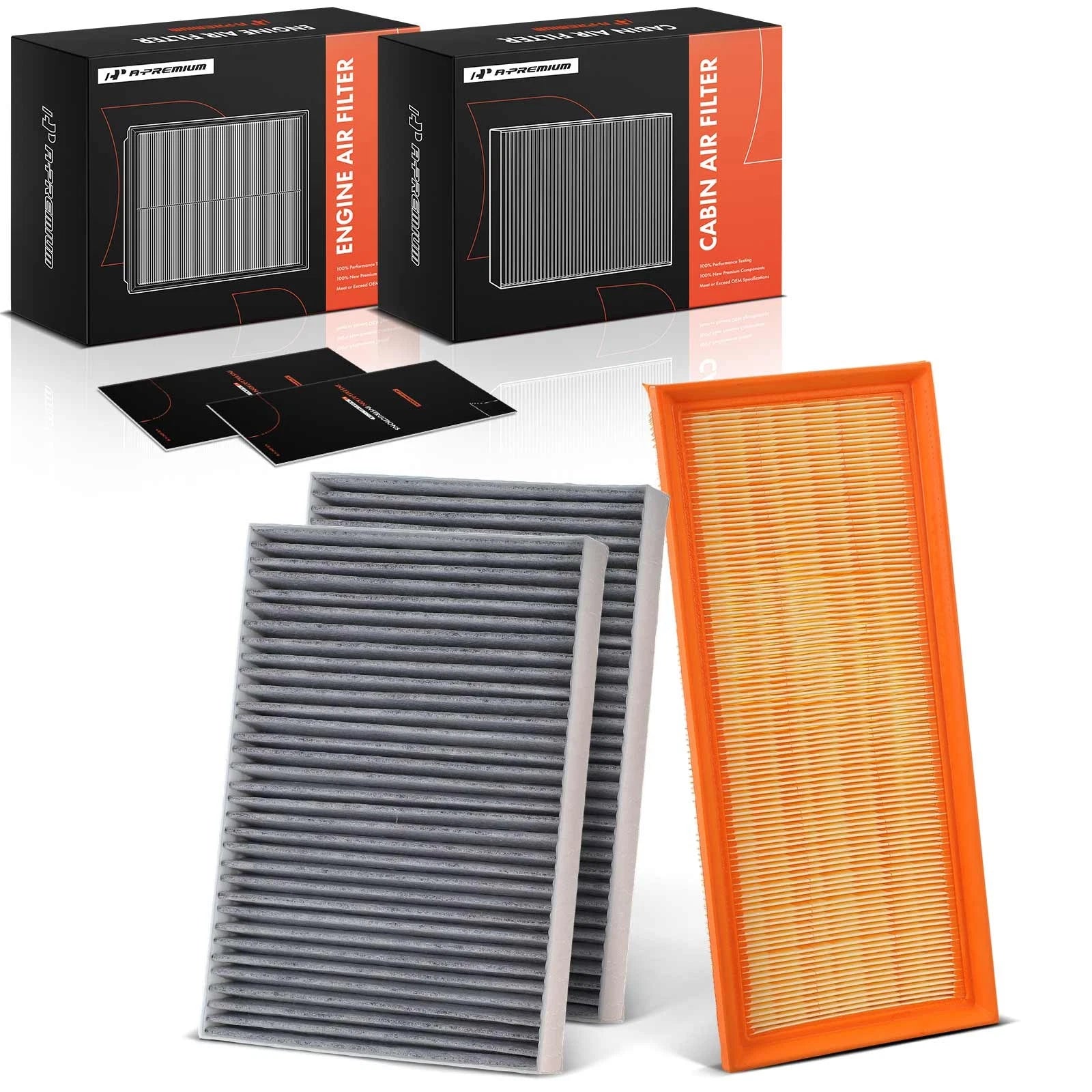 Engine & Active Carbon Cabin Air Filter for Mercedes CL550 CL63 AMG (2007–2013)
