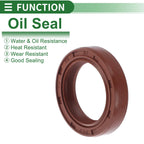 Set of 5 Oil Seal Rotary Shaft Seal FKM Rubber 26x37x7mm