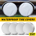8x Wheel Tire Covers for RV Truck Car Auto Camper Trailer (27"–29")