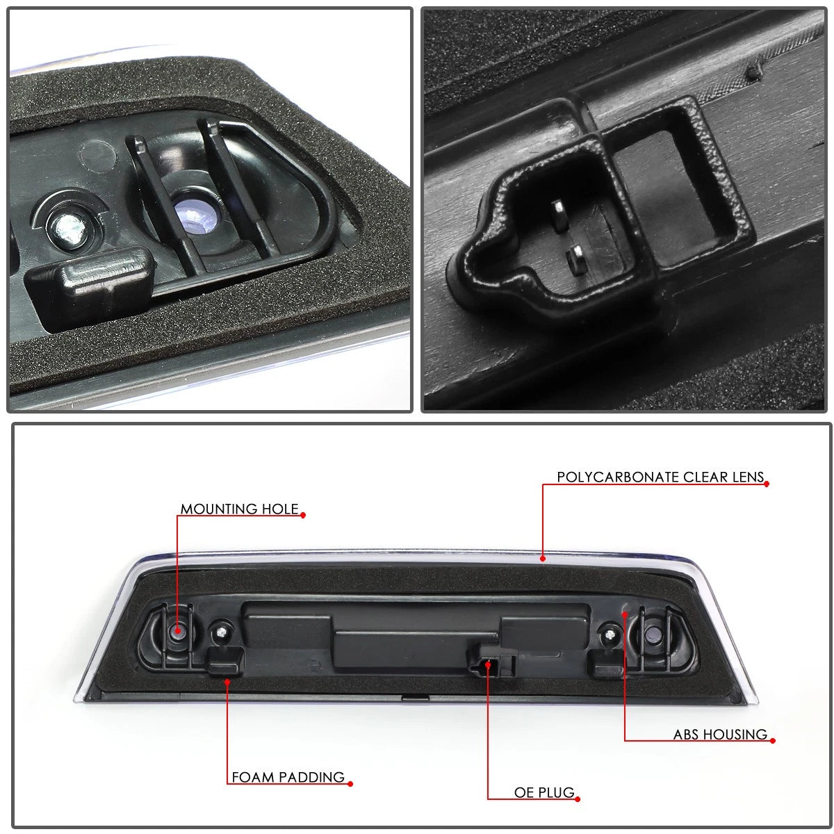 Full LED Third Tail Brake Light for Dodge Journey (2010–2016) Chrome