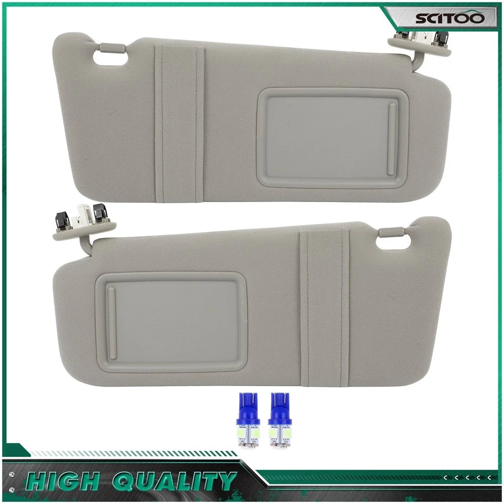 Set of 2 Gray Sun Visors with Sunroof for Toyota Camry (2007–2011)