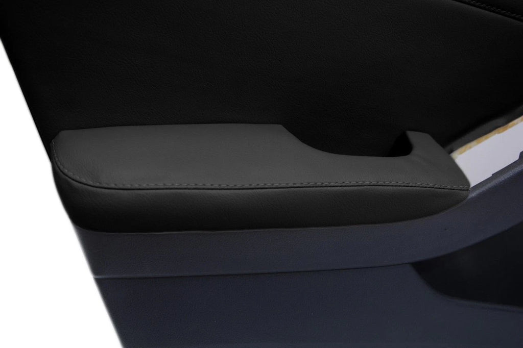 Front Door Armrest Cover for Nissan Altima (2007–2012) Black Leather Synthetic