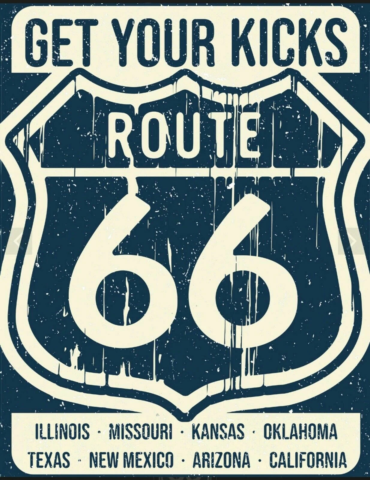 Route 66 Metal Tin Sign for Home Garage Bar Shop Decor (#2436)