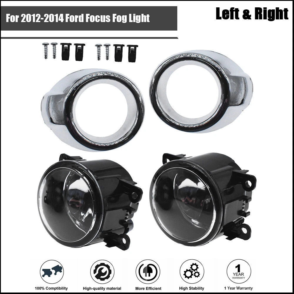 Fog Lights with Black Grille Cover for Ford Focus (2012â2014)