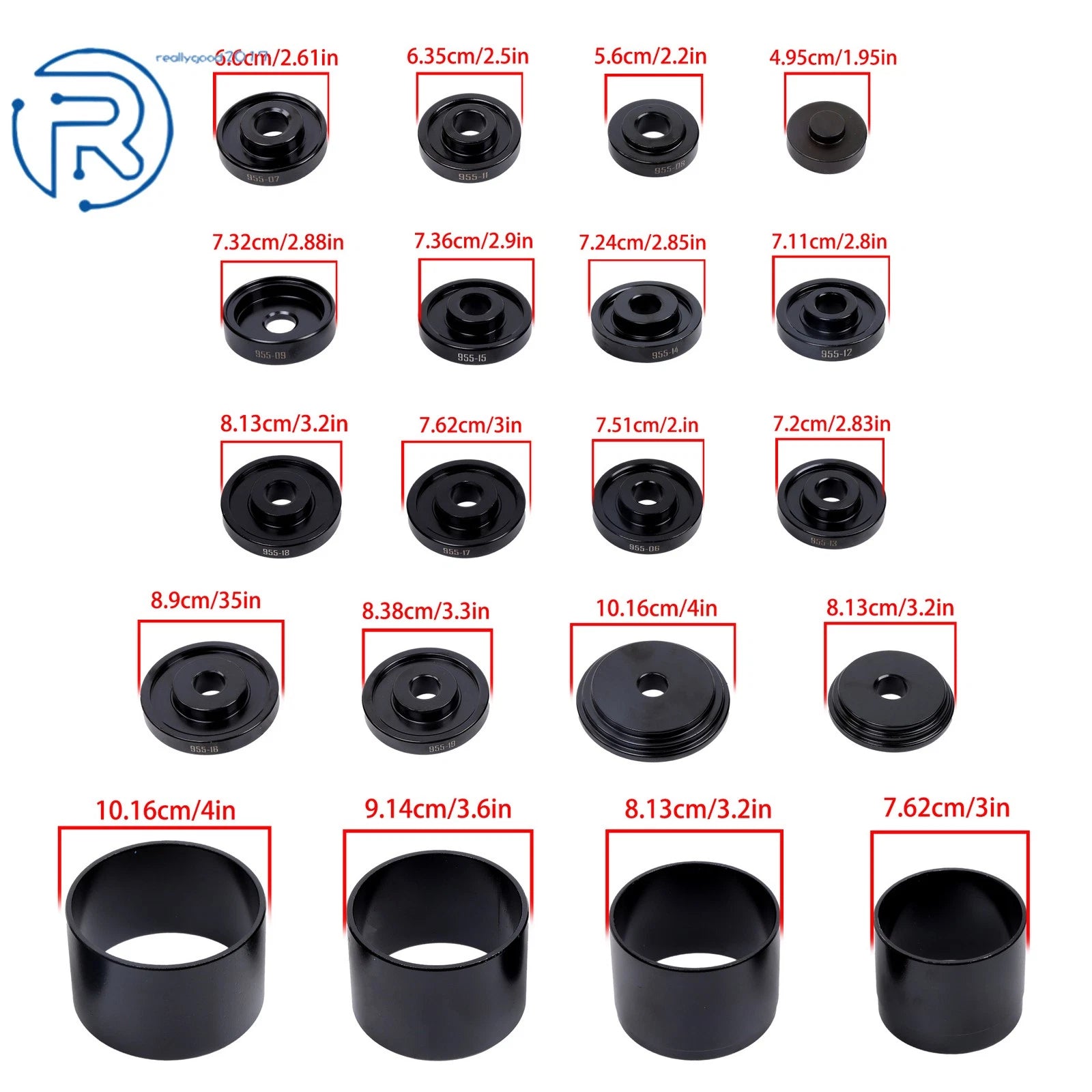 25-Piece Front Wheel Drive Bearing Puller Kit for Various Makes Models