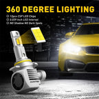 CANBUS 9012 LED Headlight Bulb Kit for HIR2 (9000LM, High/Low Beam)