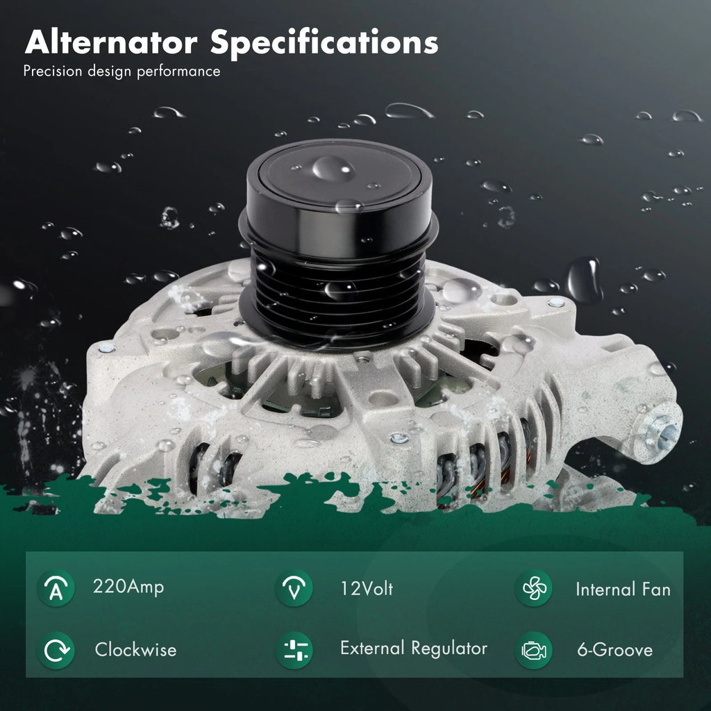 Alternator 220Amp for Dodge Durango (2013–2015), Ram 1500 (2011–2015)