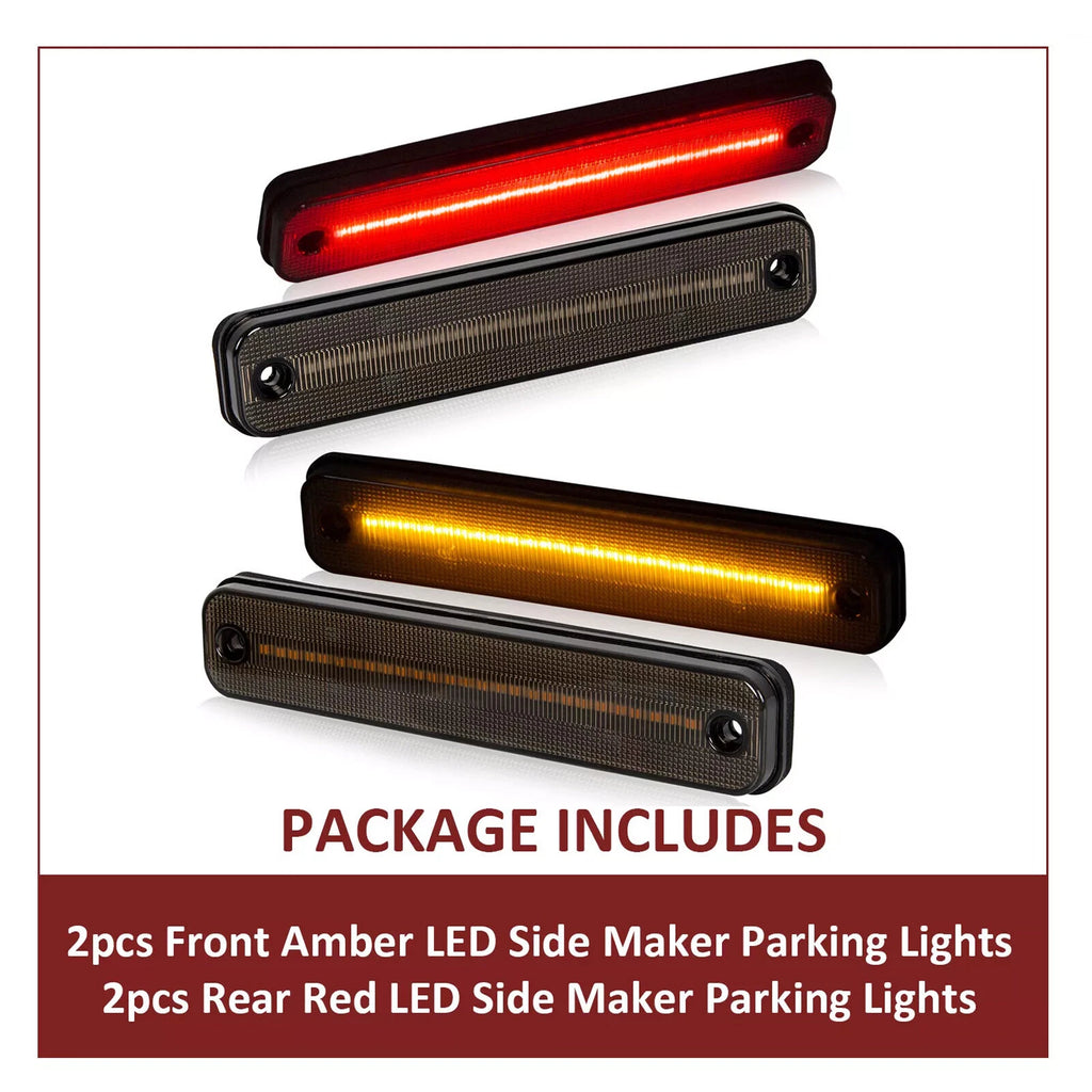 Set of 4 Smoked LED Side Marker Lights for Hummer H2 (2003–2009)