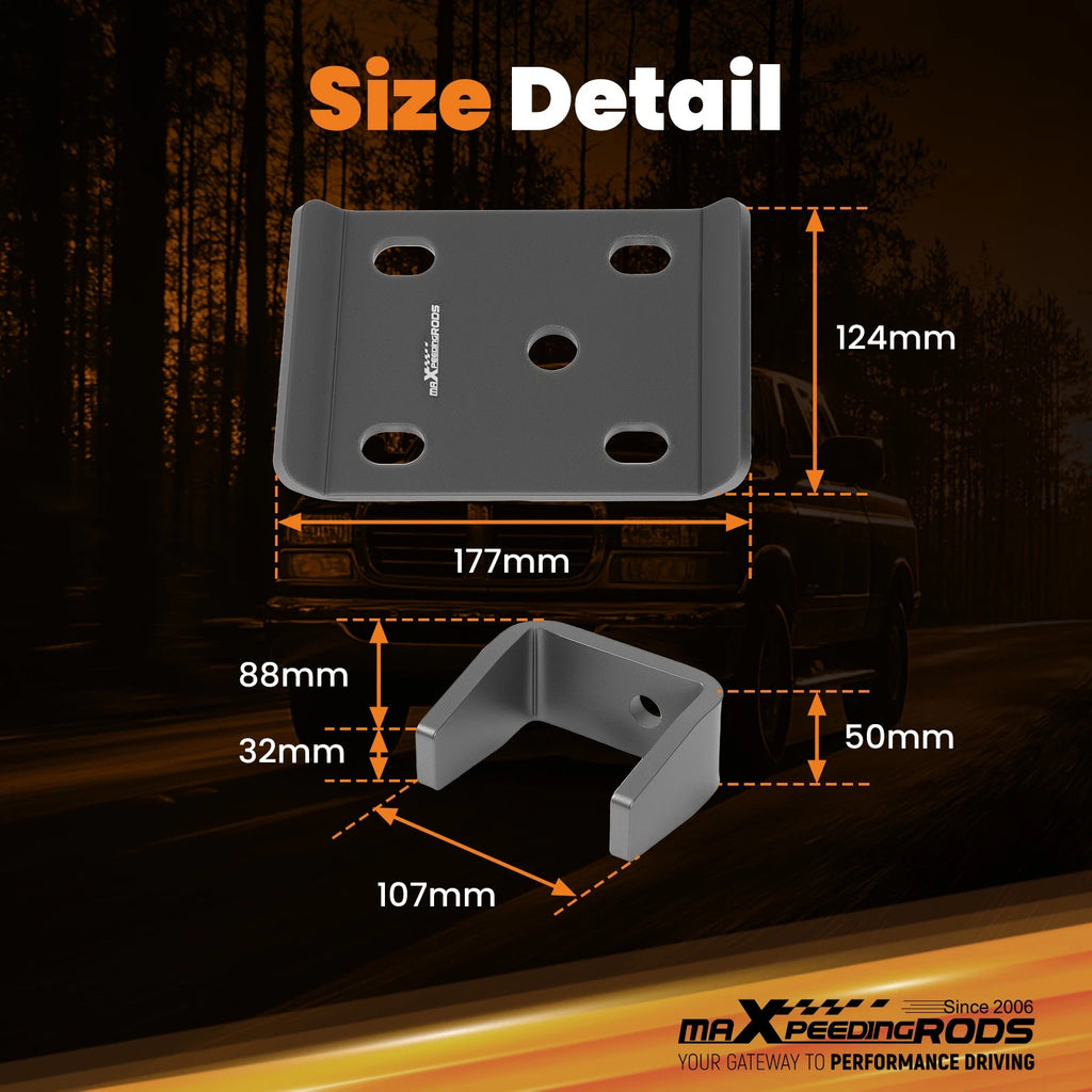6 Inch Rear Lowering Kit Axle Flip for Dodge Ram 1500 (1994–2001) Steel 6mm