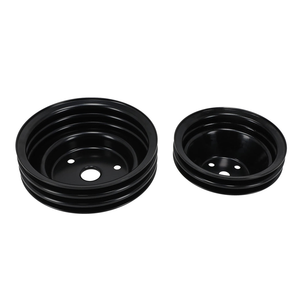 2X Dual/Triple Groove Pulley Kit for Chevy 262–400 Small Block V8 (1969–1978)