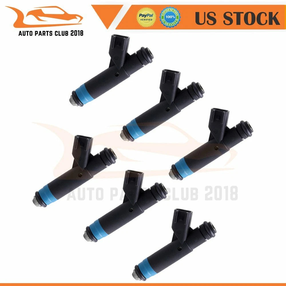 Set of 6 Fuel Injectors for Dodge Grand Caravan (2005–2007) 3.8L