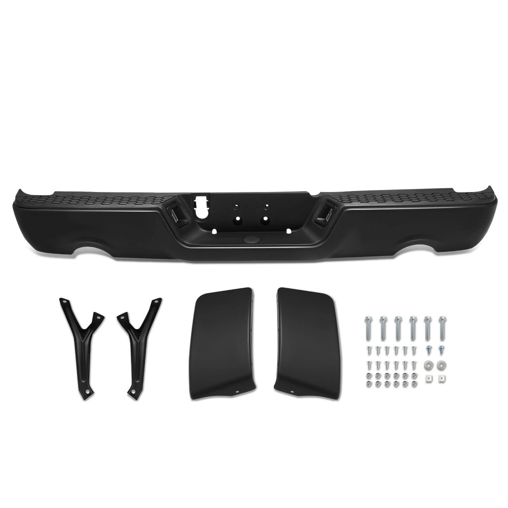 Rear Step Bumper for Ram 1500 2500 (2009–2019) Black Exhaust Cutout