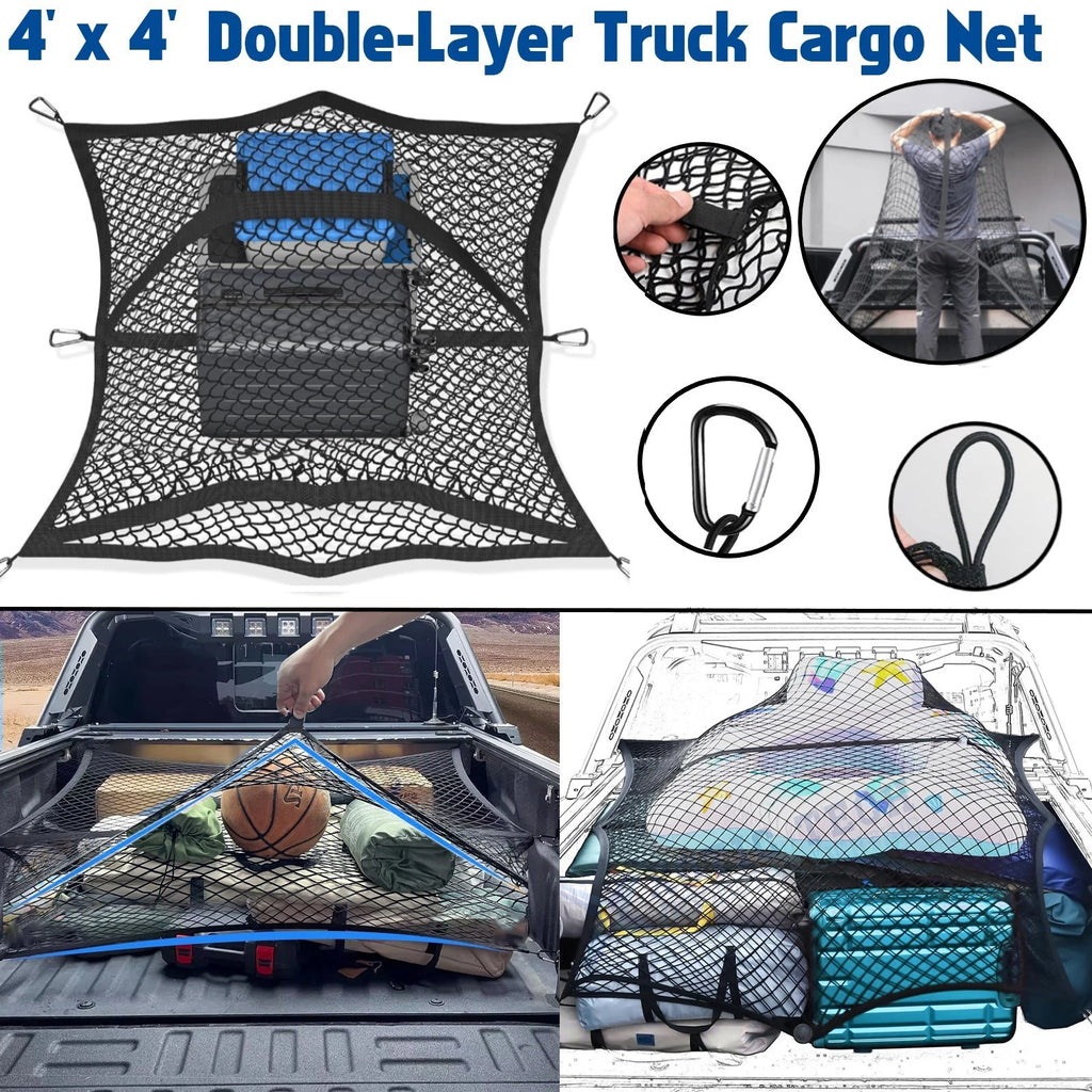 Highly Elastic Cargo Net for Simple Truck Trunk Bed Mesh Organizer (YYYY–YYYY)