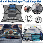 Highly Elastic Cargo Net for Simple Truck Trunk Bed Mesh Organizer (YYYY–YYYY)
