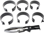 Piston Ring Compressor Kit for Universal Applications (1 PC Plier & 6 Bands)