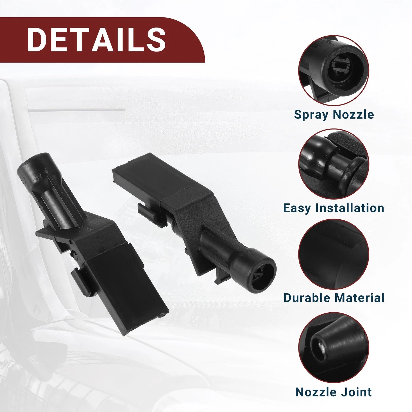 Windshield Washer Nozzle Set for Honda HR-V (2016–2021) with Hose & Connectors