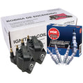 Set of 2 Ignition Coils & 4 NGK Iridium IX Spark Plugs for Chevy GMC Pontiac
