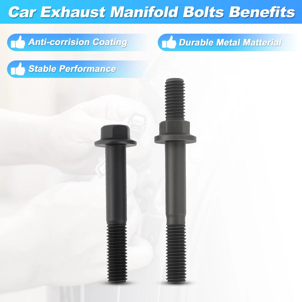 12pcs Exhaust Manifold Bolts Studs for Dodge Ram (2003–2019) 3944593/3944655