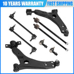 Set of 8 Front Lower Control Arms Tie Rods for Ford Focus (2006–2011)