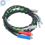 Set of 2 Air Line Hose Assemblies for Semi Truck Tractor Trailer (12 Ft)