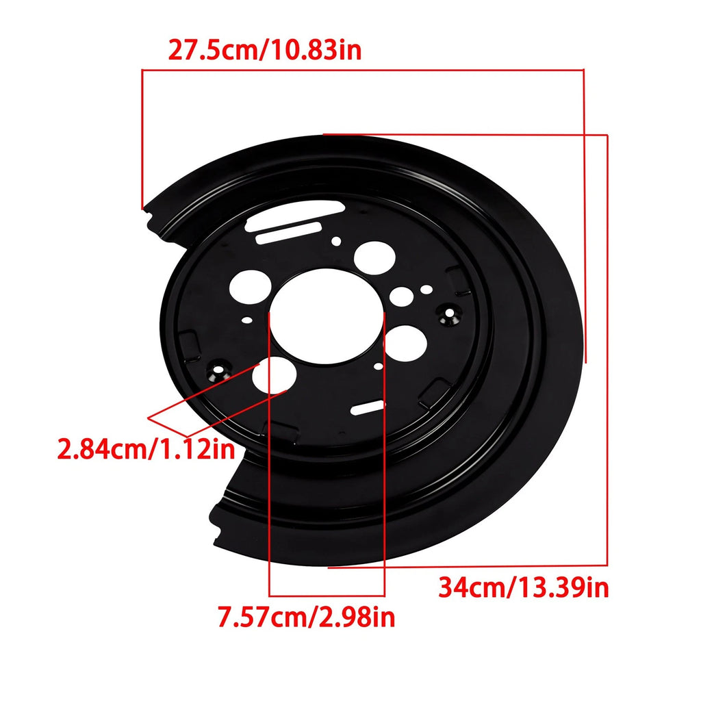 Set of 2 Rear Brake Backing Plates for Dodge Ram 1500, Durango, Aspen (2002–2008)
