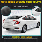 5D Carbon Style Window Pillar Post Sticker For Honda Civic (2016-2021)