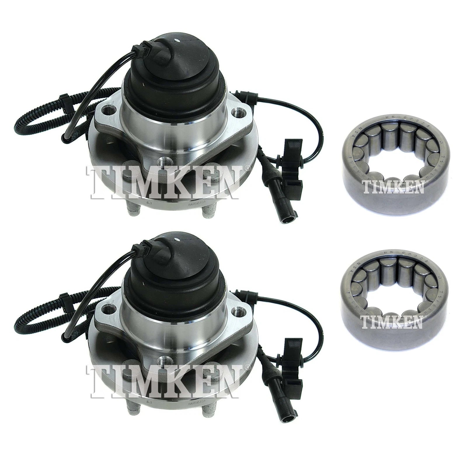 Front and Rear Wheel Bearings & Hubs Kit for Town Car Grand Marquis (RWD)
