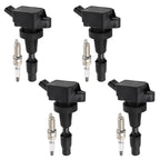 Ignition Coil & Iridium Spark Plug Set of 4 for Hyundai Elantra Kona Kia Forte (2017–2023)