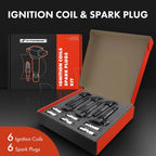 Set of 6 Ignition Coils & Iridium Spark Plugs for Hyundai Santa Fe (2007–2009)