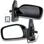 Pair Black Power Side Mirrors for Toyota Corolla (2003–2008)