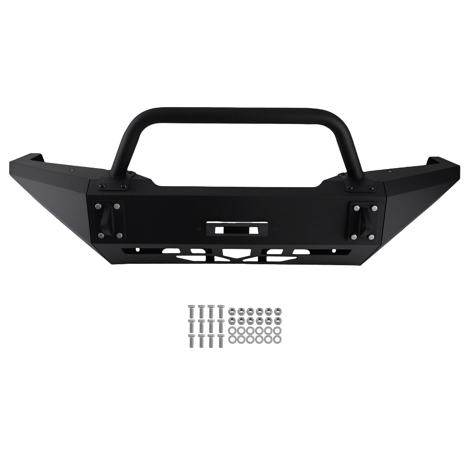Front winch bumper with bull bar for Dodge Ram 1500 (1994–2002) Powder Coated