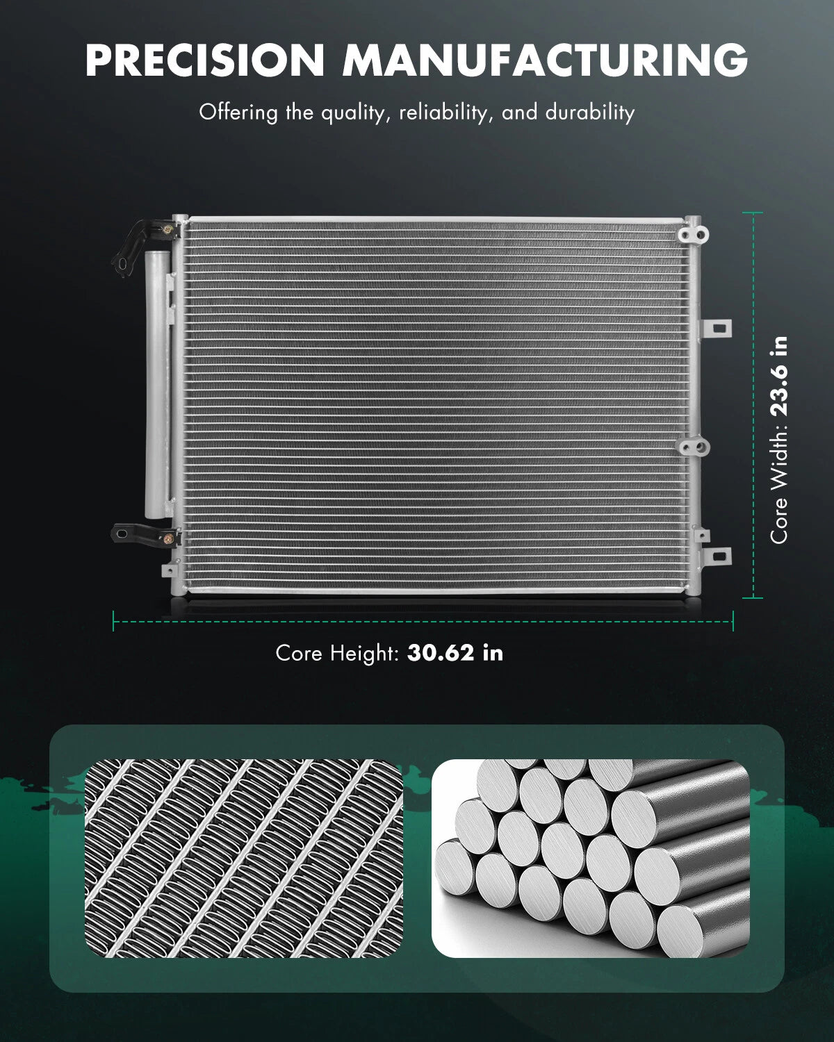 A/C Condenser 4361 for Jeep Cherokee (2014–2018) 2.4L L4
