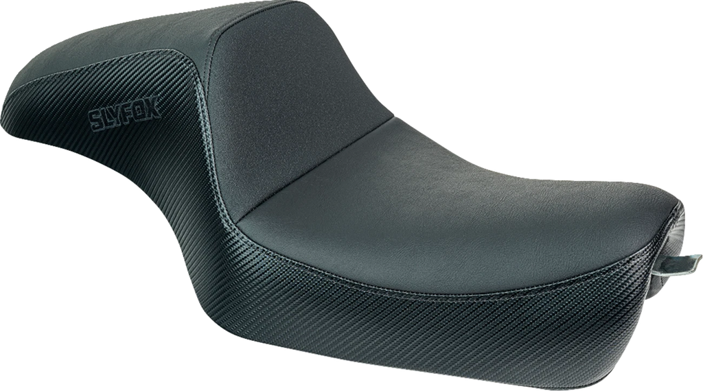 Drifter Seat for SLYFOX (XL) - Black Vinyl, Carbon Fiber, Slipstop